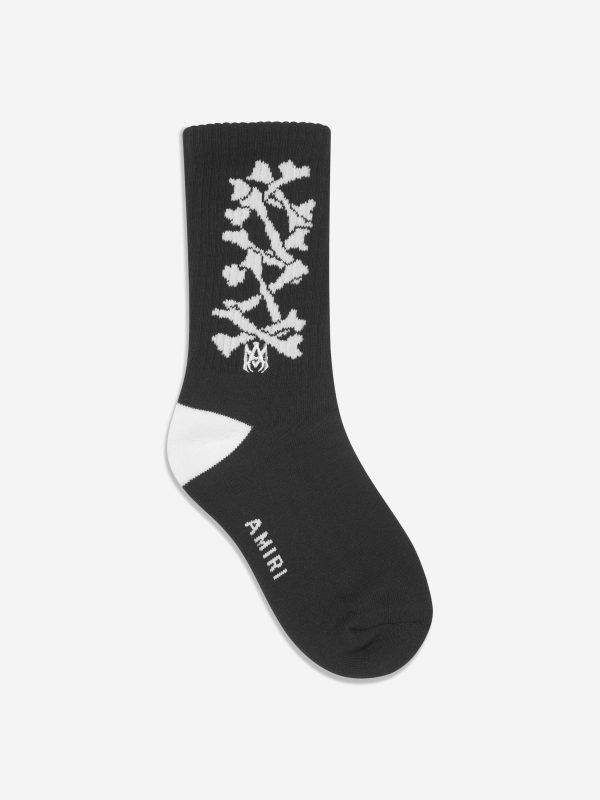 Amiri Kids Bones Stacked Socks in Black Discount