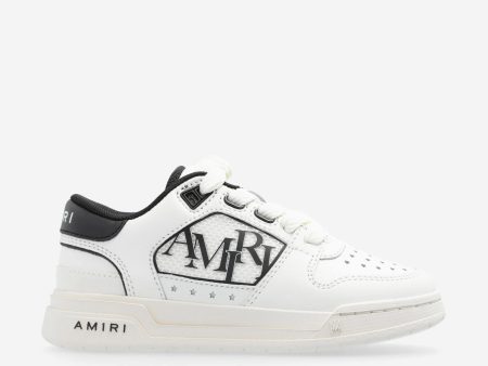 Amiri Kids Leather Classic Low Trainers in White Online Sale