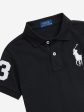 Ralph Lauren Boys Logo Polo Shirt in Black For Cheap