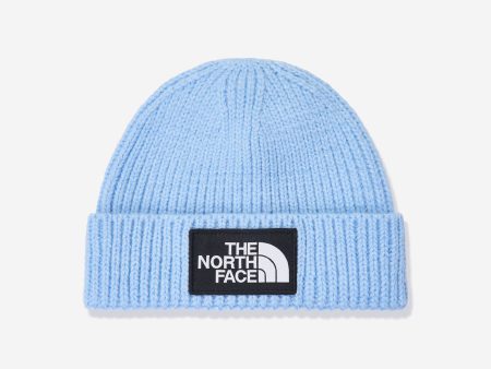 The North Face Baby Box Logo Beanie in Blue Online Hot Sale