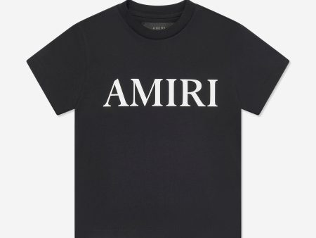 Amiri Kids Core Logo T-Shirt in Black Hot on Sale