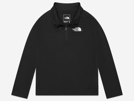 The North Face Kids Never Stop 1 4 Zip Top in Black Cheap