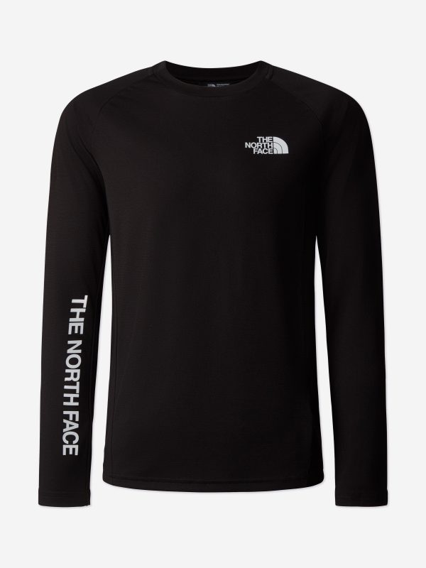 The North Face Kids Never Stop Long Sleeve T-Shirt in Black Fashion