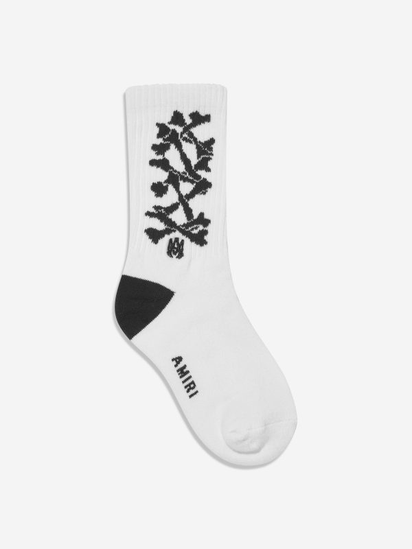 Amiri Kids Bones Stacked Socks in White Supply