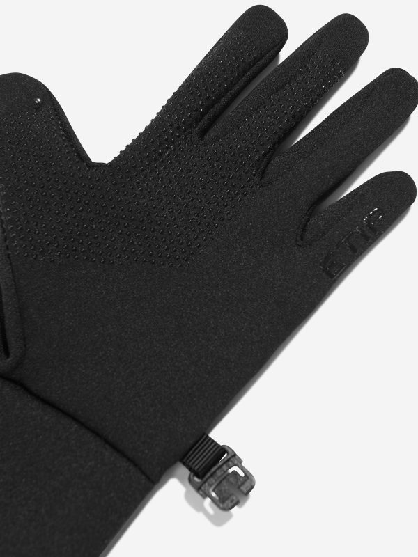 The North Face Kid Recycled Etip Gloves in Black on Sale