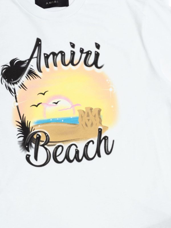 Amiri Kids MA Sandcastle T-Shirt in White Online now