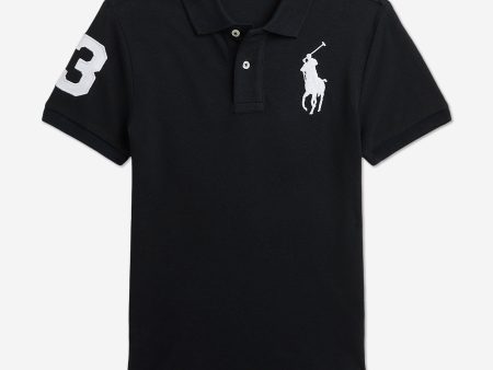 Ralph Lauren Boys Slim Fit Polo Shirt in Black Online now