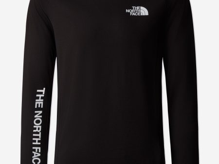 The North Face Kids Never Stop Long Sleeve T-Shirt in Black Fashion