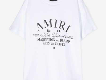 Amiri Kids Arts District T-Shirt in White Discount