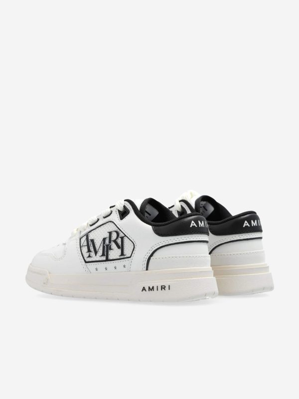 Amiri Kids Leather Classic Low Trainers in White Online Sale