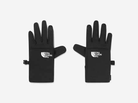 The North Face Kid Recycled Etip Gloves in Black on Sale