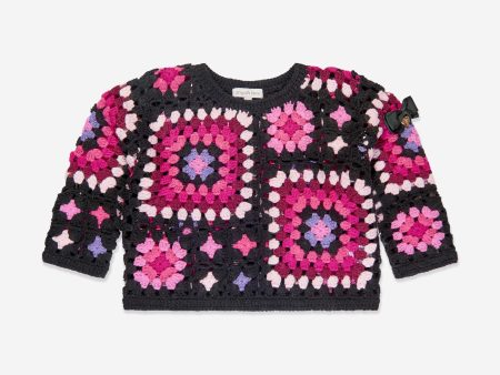 Angels Face Girls Sheila Crochet Jumper in Multicolour Hot on Sale