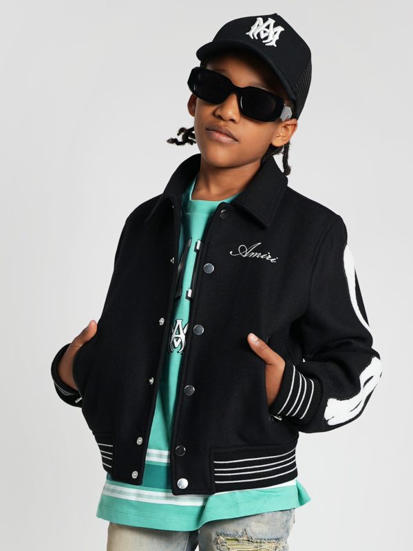 Amiri Kids Bones Jacket in Black on Sale