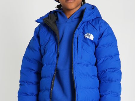 The North Face Boys Reversible Perrito Hooded Jacket in Blue Discount