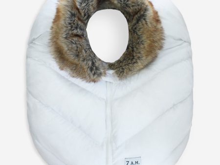 7AM Enfant Baby Car Seat Cocoon Faux Fur-Tundra in White For Discount