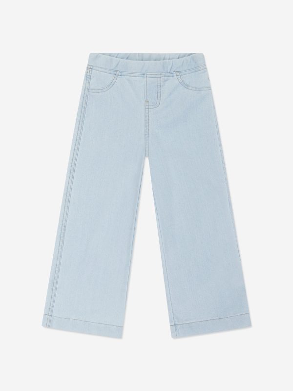 Aigner Girls Sweat Denim Trousers in Blue For Sale