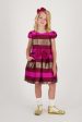 Angels Face Girls Desiree Striped Dress in Red Discount