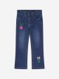 Aigner Girls Embroidered Flared Jeans in Blue Fashion