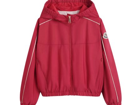 Girls Red Zip-Up Jacket For Discount