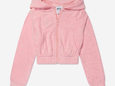 AY by AYLA Girls Towelling Hoodie in Pink For Discount