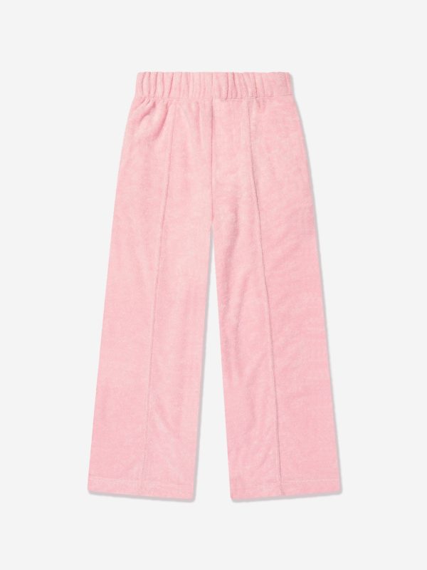 AY by AYLA Girls Towelling Flared Trousers in Pink For Cheap