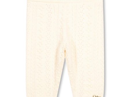 Baby Girls Beige Knit Trousers Online Hot Sale