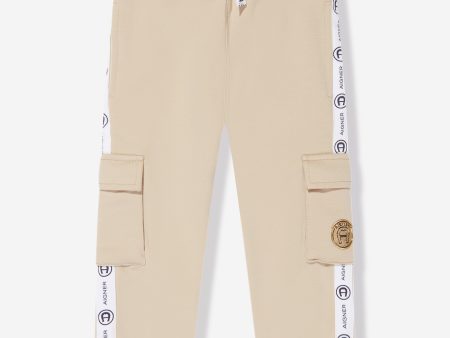 Aigner Baby Boys Cargo Joggers in Beige Supply