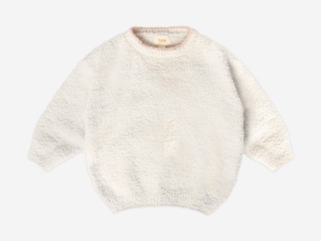 7AM Enfant Baby Fuzzy Boxy Sweater in Ivory Fashion