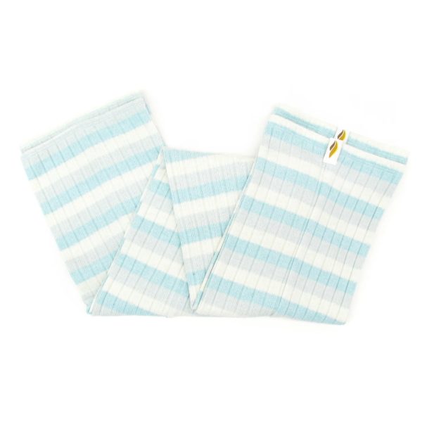 Adult Light Blue Stripes Ballet Warm Up Socks For Sale