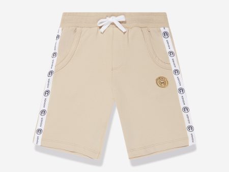 Aigner Boys Logo Shorts in Beige Cheap