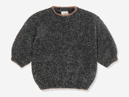 7AM Enfant Baby Fuzzy Boxy Sweater in Black Fashion