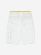 Aigner Boys Embroidered Bermuda Shorts in White Fashion