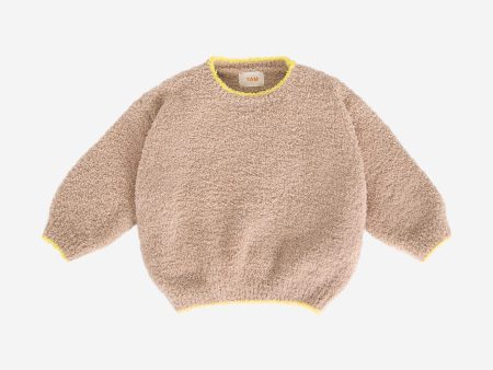 7AM Enfant Baby Fuzzy Boxy Sweater in Beige Online Sale