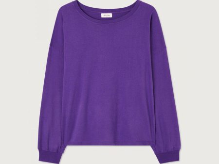 Women Purple Cotton T-Shirt Online Sale