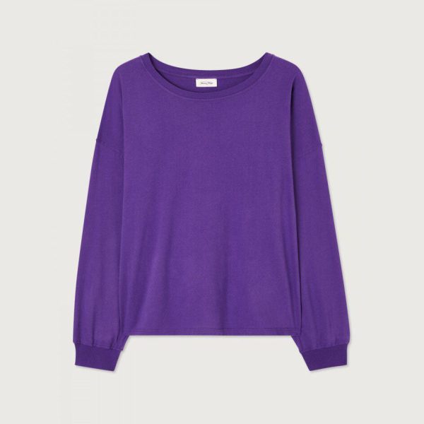 Women Purple Cotton T-Shirt Online Sale