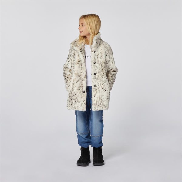 Girls Beige Faux Fur Coat Sale