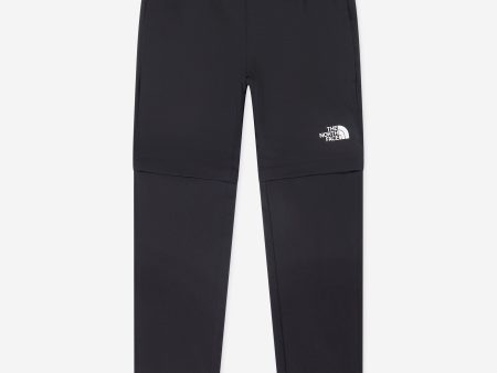 The North Face Boys Exploration Convertible Trousers in Black Discount