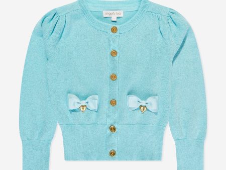 Angels Face Girls Nicolette Cardigan in Blue on Sale