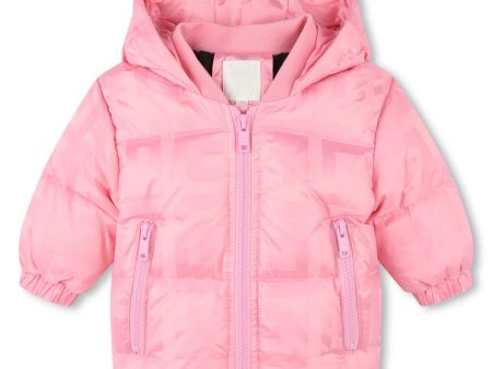 Baby Girls Pink Padded Down Jacket For Cheap