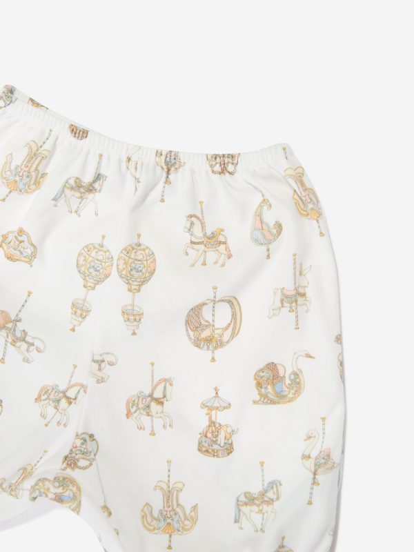 Atelier Choux Baby Carousel Bloomers in White on Sale