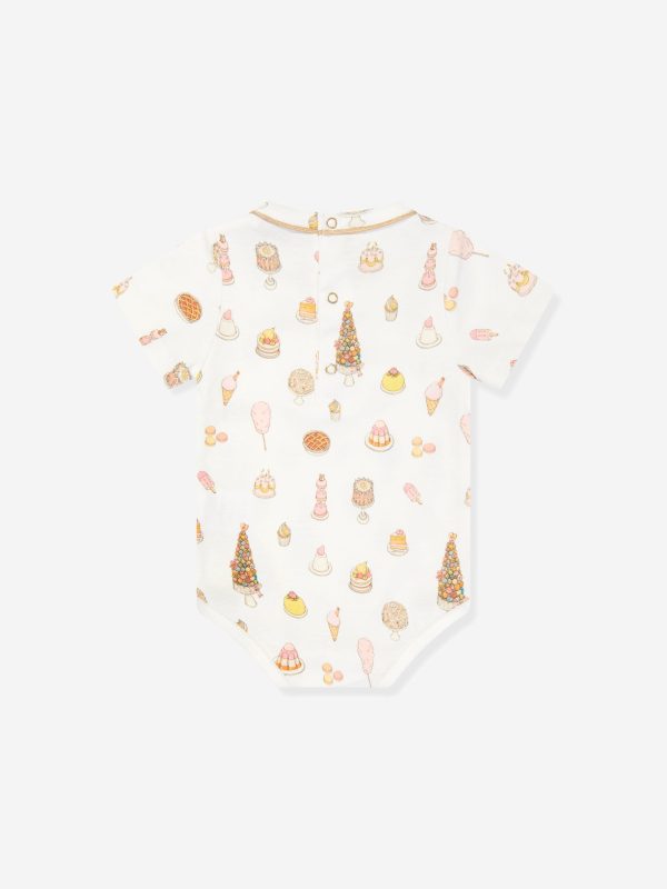 Atelier Choux Baby Classic Bodysuit in White on Sale