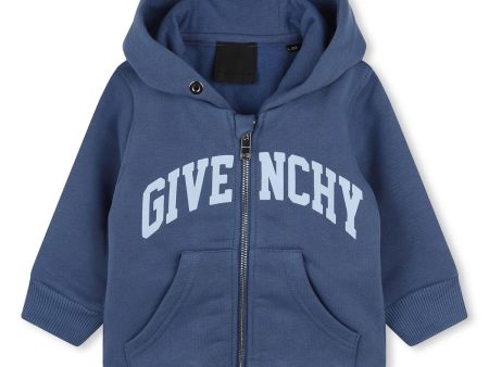 Baby Boys Blue Cotton Zip-Up Top Sale