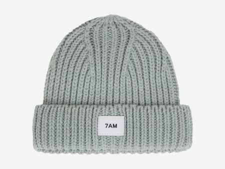 7AM Enfant Baby Chunky Beanie Hat in Grey on Sale