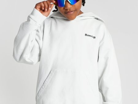 Balenciaga Kids Classic Hoodie in White Online Sale