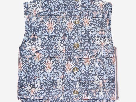 Angels Face Girls Tabatha Printed Gilet in Blue Online Hot Sale