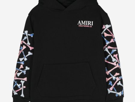 Amiri Kids Bandana Bones Stacked Hoodie in Black Online Hot Sale