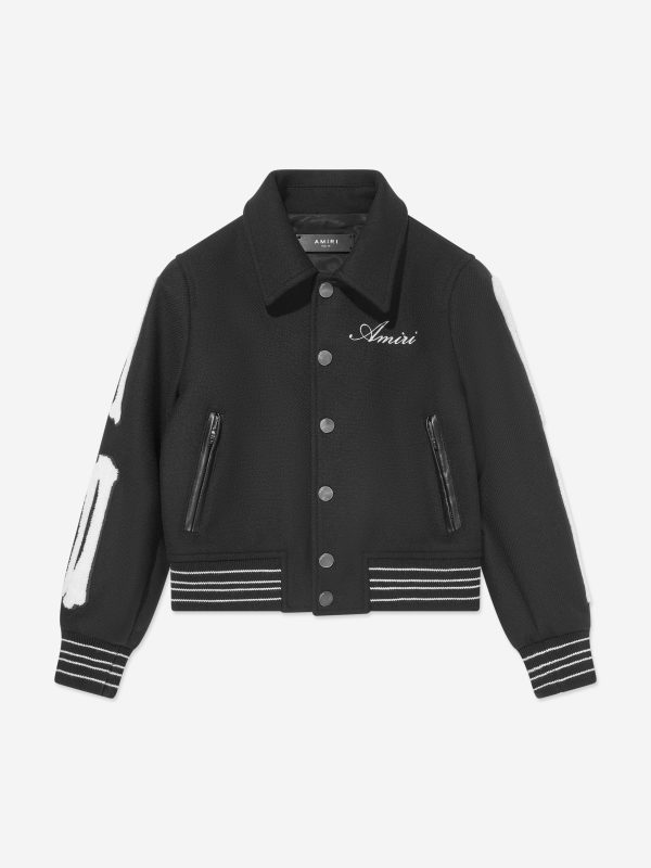 Amiri Kids Bones Jacket in Black on Sale