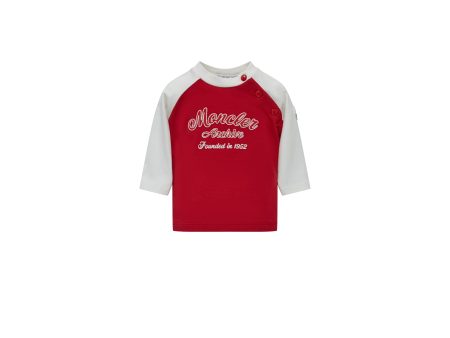 Baby Boys & Girls Red Logo Cotton T-Shirt Discount