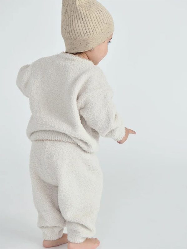 7AM Enfant Baby Fuzzy Boxy Sweater in Ivory Fashion