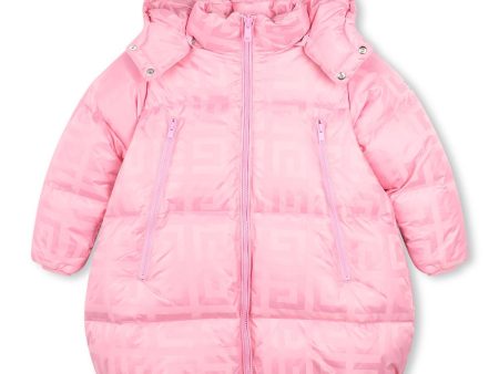 Girls Pink Padded Down Coat Fashion